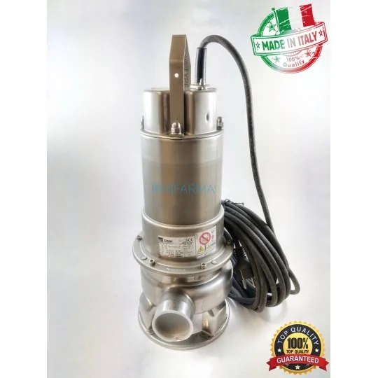 Pompa sommersa acque sporche Ebara DW 200 380V in AISI 304 irrifarma.it