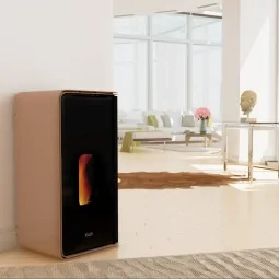 Stufa A Pellet Kalon Double Aria Canalizzata 12 Kw Bianca