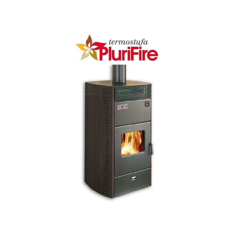 Termostufa biomassa Plurifire 34 Kw a legna pellets nocciolino mais