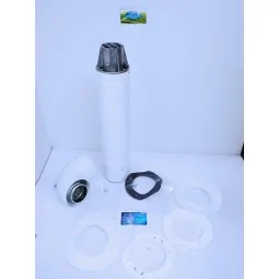 Kit scarico coassiale a parete con curva 90° Biasi