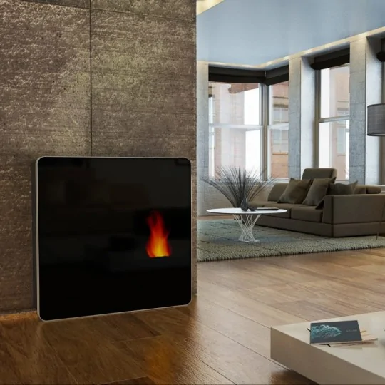 Stufa a pellet slim 16 Kw Idro per riscaldamento Kalon Monolitik
