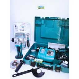 Kit Trapano Avvitatore Makita Smerigliatrice Trolley e set accessori  BHP451RFE3/BGA