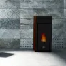Stufa A Pellet Kalon Layers Aria Canalizzata 12 Kw Bianca