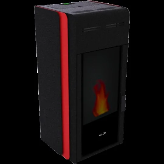 Stufa A Pellet Kalon Layers Aria Canalizzata 12 Kw Bianca