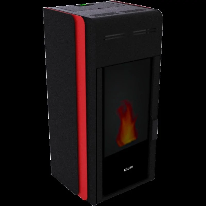 Stufa A Pellet Kalon Layers Aria Canalizzata 12 Kw Bianca