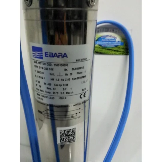 Motore sommerso per pozzi Ebara OYM per elettropompa 4" 2 Hp