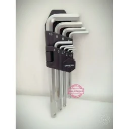 Serie set chiavi esagonali a snodo estremità sferica 9 Pz Mundial