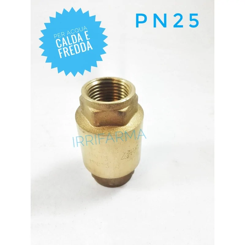 Valvola di non ritorno acqua per pozzo in ottone pesante Riv da 1/2" a 4" irrifarma.it