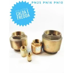 Dettaglio gamma Valvola di non ritorno acqua per pozzo in ottone pesante Riv da 1/2" a 4" irrifarma.it