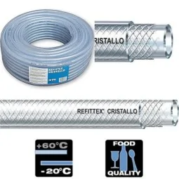 Tubo Trasparente Retinato Refittex PVC Fitt 12x18 mm 50 M
