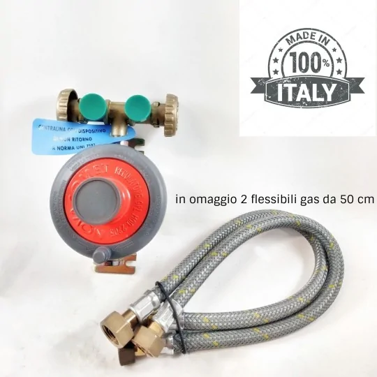 Mini centralina gas 7 kg/h a 2 vie con regolatore