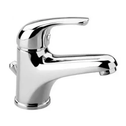 Miscelatore per lavabo con piletta scarico rubinetto bagno ottone monocomando