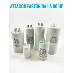Dettaglio variante disponibili Condensatore di spunto per motore monofase 220V a Faston 450V AC irrifarma.it