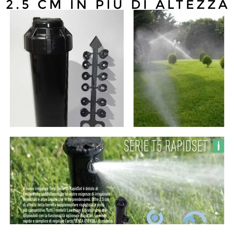 Dettagli Irrigatori a turbina dinamici Pop up per irrigazione Toro T5P RS 3/4" irrifarma.it
