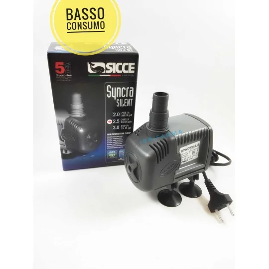 Pompa di ricircolo Acquario Sicce Syncra Silent 2.5 2400 L/h irrifarma.it