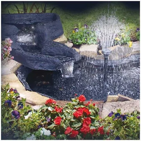 esempio di gioco d'acqua incluso Pompa laghetto ECOPOND 1 con filtro per fontana Sicce irrifarma.it