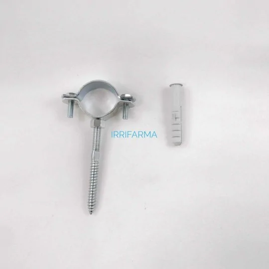 Collare pesante in acciaio con fischer per tubi  da 1/2" a 4"