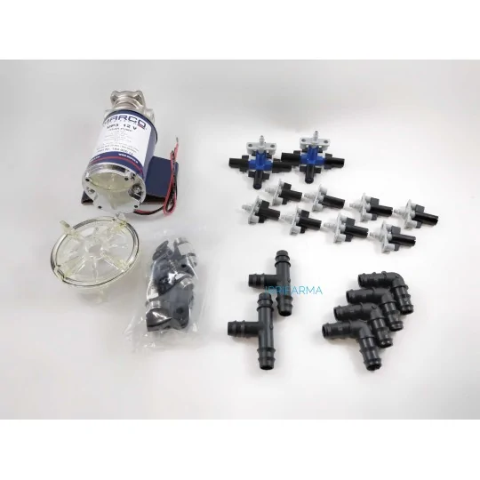 Kit nebulizzazione 12V con pompa e 160 ugelli FROG