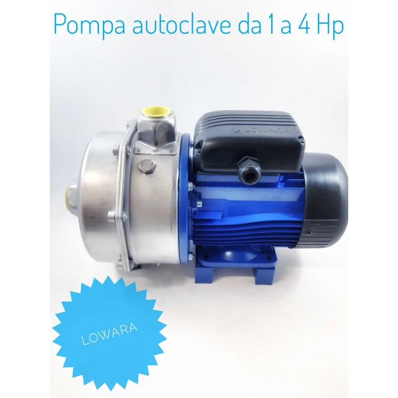 Dettagli vista laterale Elettropompa Bigirante CAM 200/33 /P Lowara 220V Hp 2.5 irrifarma.it