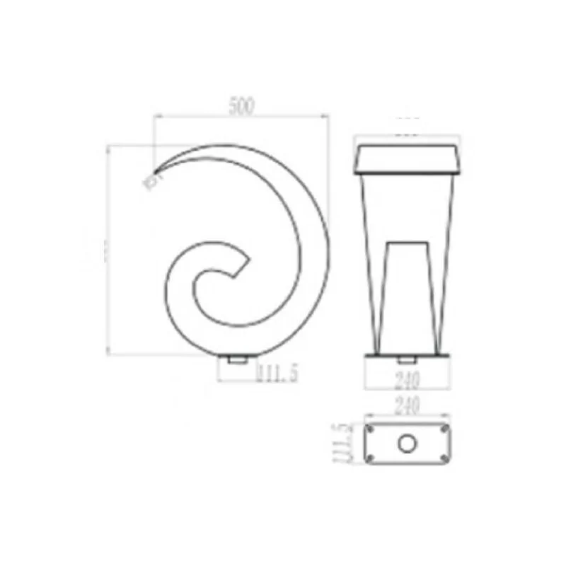Lama d’acqua LED RGB a chiocciola | cascata 500 mm