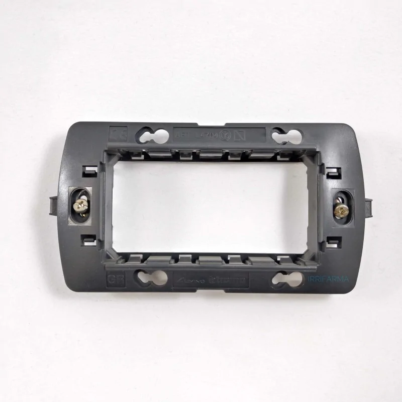 Supporto con viti per Placche Living 4 moduli L4704 colore nero