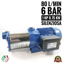 Dettagli tecnici Pompa autoclave silenziosa multistadio uso domestico per acqua Ebara Compact Am/10 220v irrifarma.it