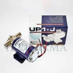 Dettaglio confezione di vendita Pompa di sentina UP1-J autoadescante 12V 28 l/min Marco irrifarma.it