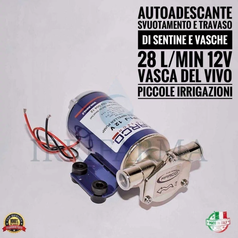 Pompa di sentina UP1-J autoadescante 12V 28 l/min Marco irrifarma.it