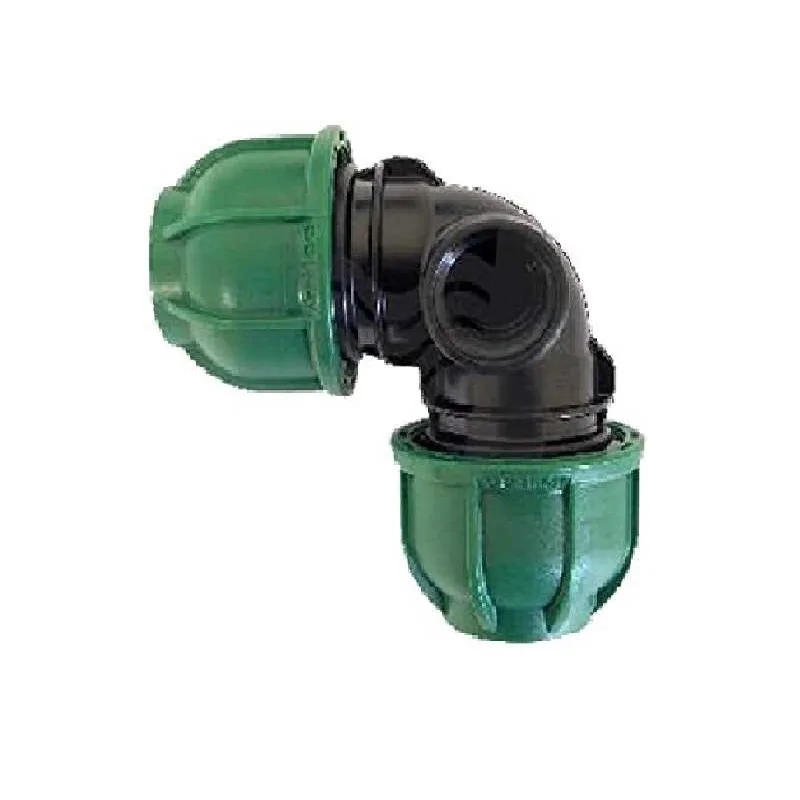 Gomito a compressione con derivazione 32 mm x 3/4" PN10 per pop-up irrifarma.it