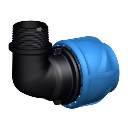 Dettagli gomito maschio Raccordo a compressione 16 mm PN16 per tubo irrigazione PE irrifarma.it