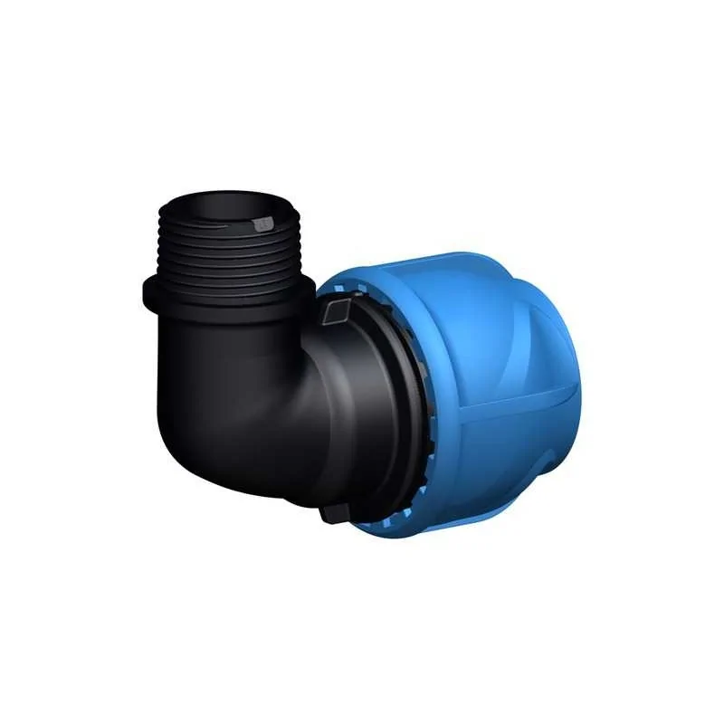 Dettagli gomito maschio Raccordo a compressione 16 mm PN16 per tubo irrigazione PE irrifarma.it