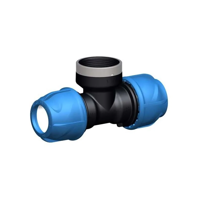 Dettagli tee femmina Raccordo a compressione 16 mm PN16 per tubo irrigazione PE irrifarma.it