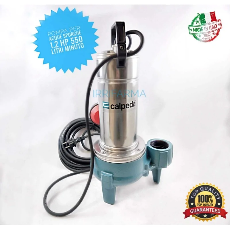 Pompa sommersa per acque sporche e nere GQSM 50-15 2 Hp Calpeda irrifarma.it
