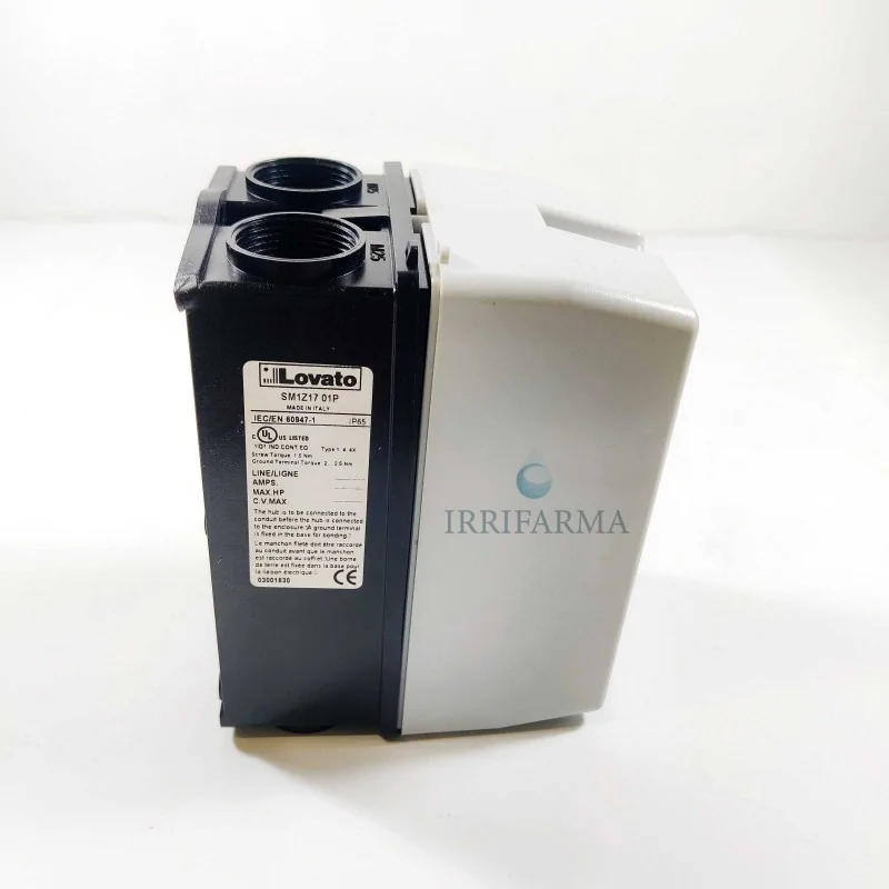 Dettaglio laterale Contenitore da parete LOVATO SM1z1701P IP65 per salvamotore SM1P irrifarma.it