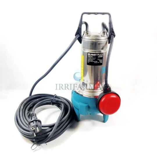 Dettaglio cavo e presa schuko Pompa sommersa GQSM 40-9 Calpeda Vortex per acque Sporche irrifarma.it