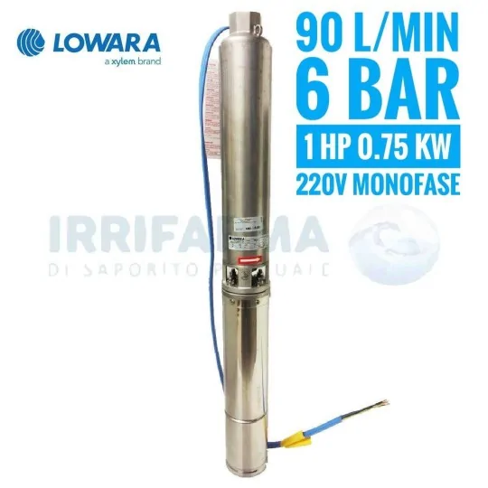 Dettagli tecnici Pompa ad immersione Lowara 4GS07M - Affidabilità e Potenza per il Tuo Pozzo irrifarma.it