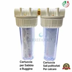 Filtraggio acqua filtri a 2 stadi impurità e anti calcare irrifarma.it