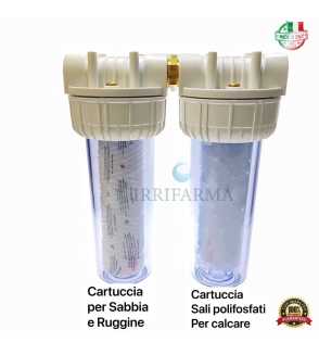 Filtraggio acqua filtri a 2 stadi impurità e anti calcare irrifarma.it