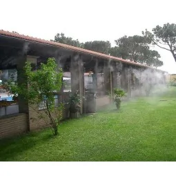 esempio di applicazione Impianto nebulizzatore fogger rinfrescante per giardino e gazzebo irrifarma.it