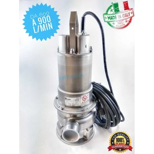 Pompa sommersa acque sporche Ebara DW 200 380V in AISI 304 irrifarma.it