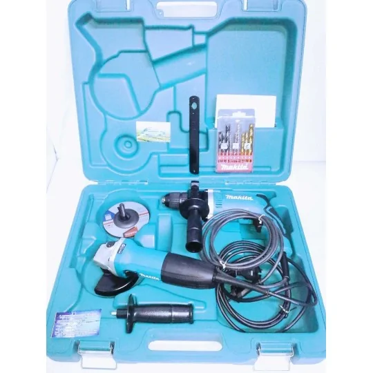 Kit Makita DK1154 con trapano e smerigliatrice punte e Disco omaggio