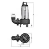 Dimensioni Pompa sommersa Semisom SM/50/1000 acque sporche 3Hp BBC irrifarma.it
