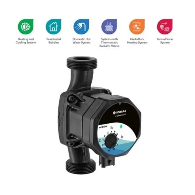 Dettaglio funzioni Circolatore acqua calda sanitaria Lowara Ecocirc M 25-6/130 irrifarma.it