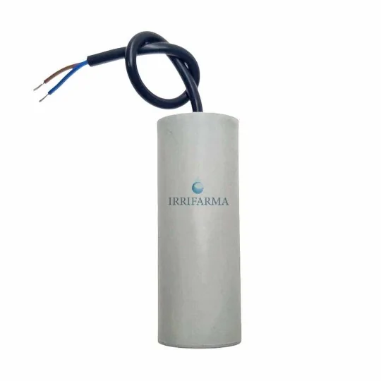 Dettaglio fili Condensatore spunto di marcia 40 uf 450V AC attacco a fili irrifarma.it
