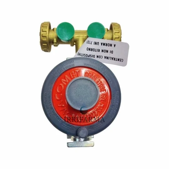 dettaglio regolatore Mini centralina gas 7 kg/h a 2 vie con regolatore irrifarma.it