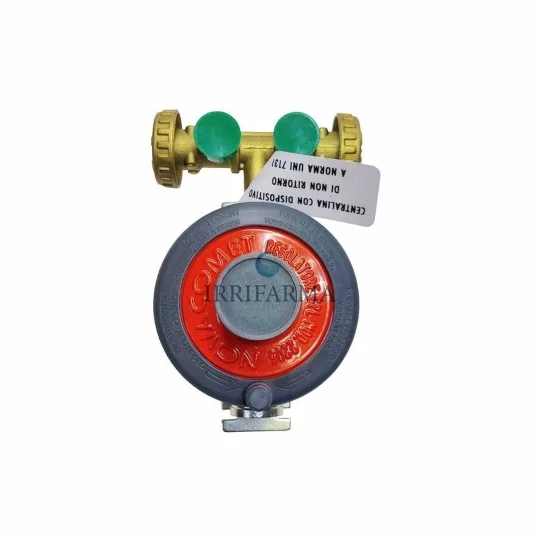dettaglio regolatore Mini centralina gas 7 kg/h a 2 vie con regolatore irrifarma.it