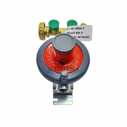 dettaglio regolatore Mini centralina gas 7 kg/h a 2 vie con regolatore irrifarma.it