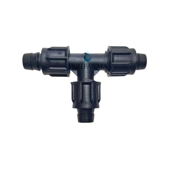 Raccordo Tee rapido per manichetta gocciolante 16 mm (innesto con ghiera) irrifarma.it