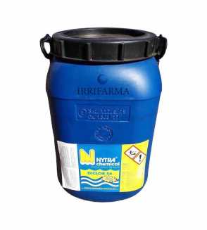 Bidone Cloro piscina granulare Dicloro 56% in polvere da 25 kg Nytra Chemical irrifarma.it