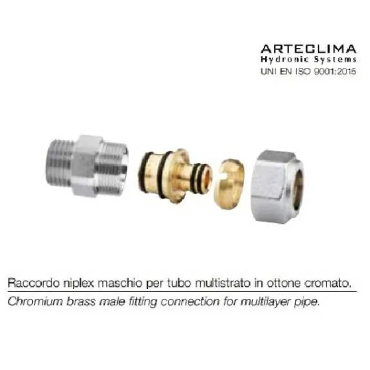 Raccordi multistrato a stringere per tubo 16 mm Arteclima